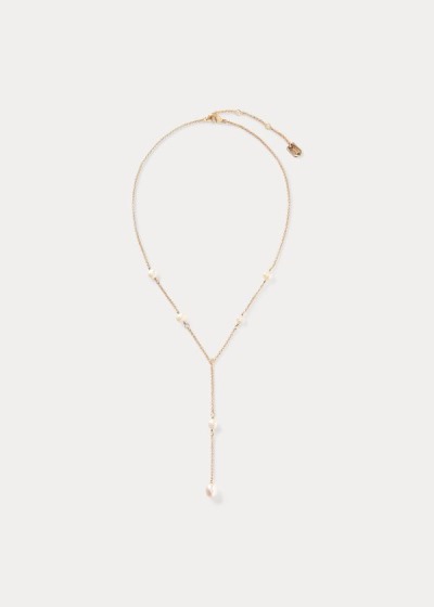 Collares Ralph Lauren Mujer Dorados - Drop-Chain Pearl - MLFID2704